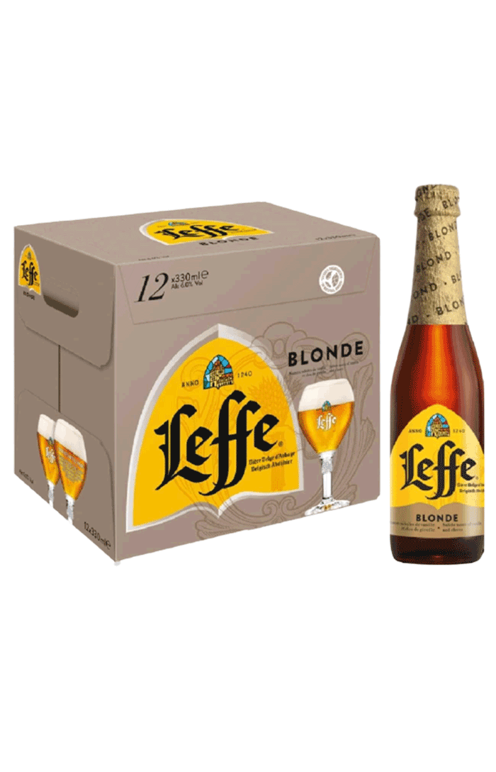 LEFFE BLONDE BELGIUM ABBEY BEER 12 X 330 ML