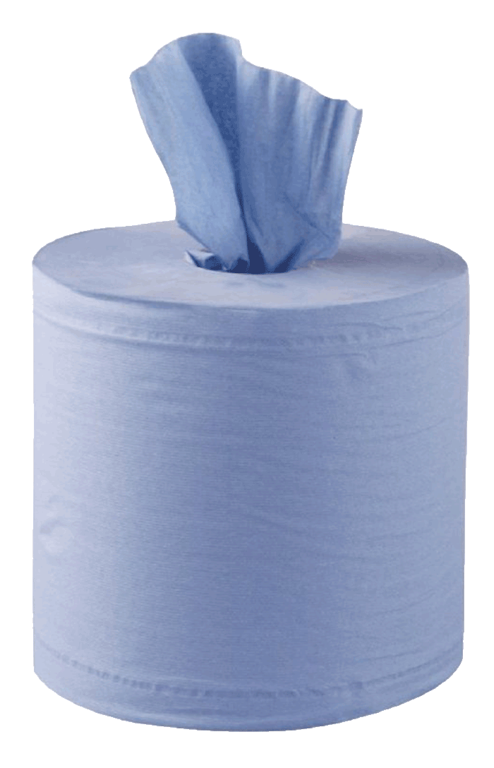 2 Ply Blue Centrefeed Roll 150m