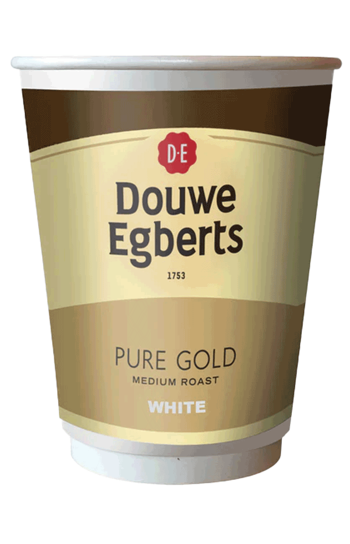 Douwe Egberts Pure Gold White Coffee 12oz In Cup Drink