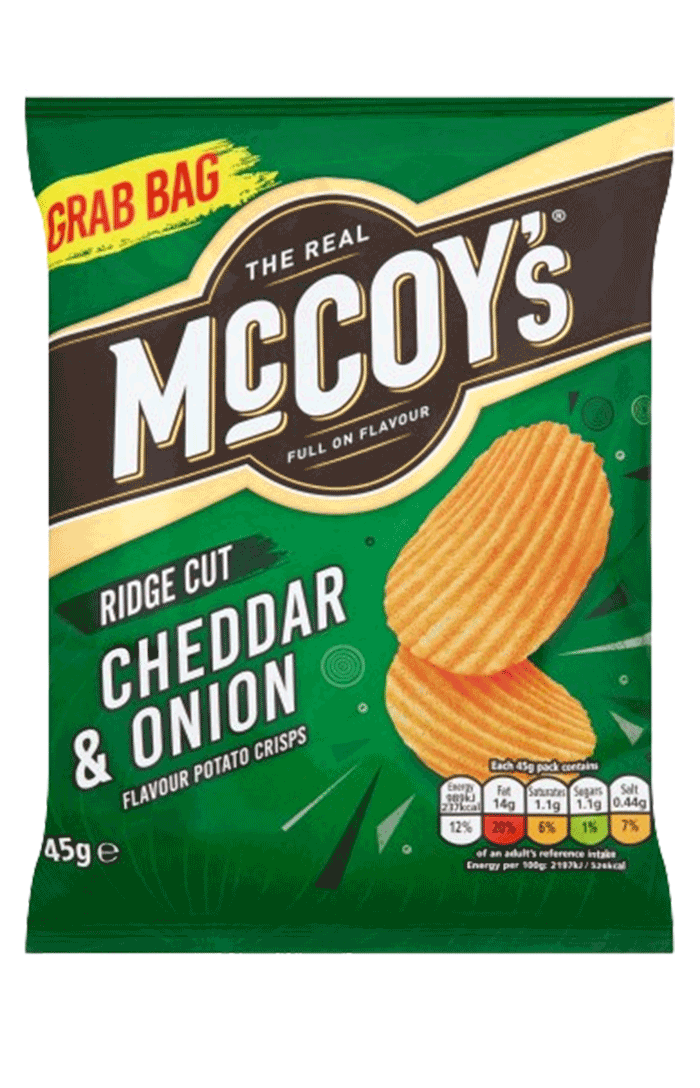 McCoy's Cheddar & Onion Grab Bag Crisps 45g