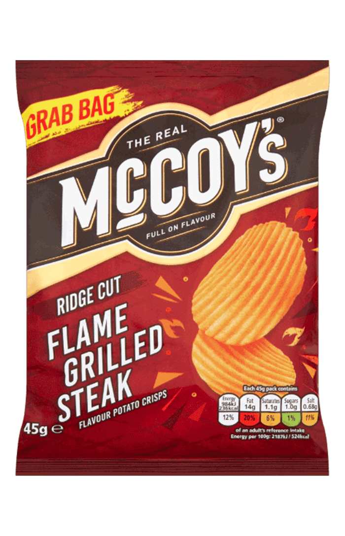 McCoy's Flame Grilled Steak Grab Bag Crisps 45g