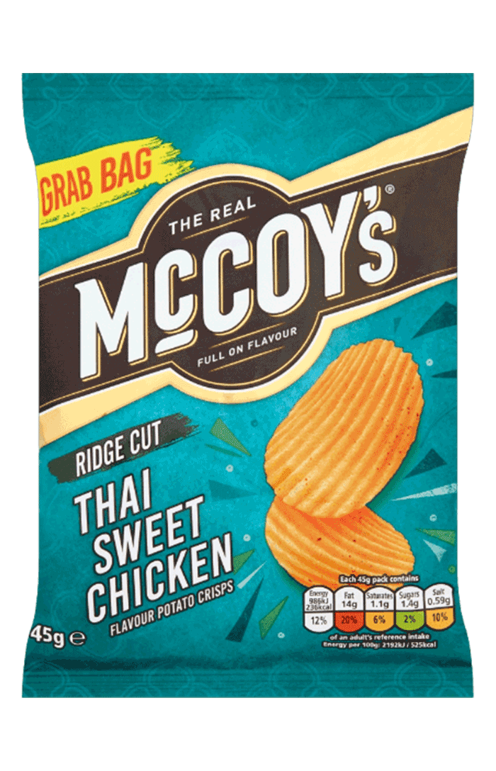 McCoy's Thai Sweet Chicken Grab Bag Crisps 45g