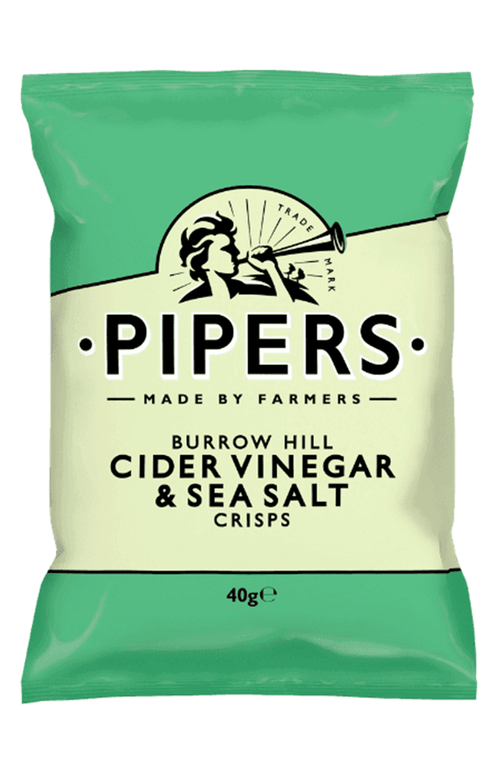 Pipers Burrow Hill Cider Vinegar & Sea Salt Crisps 40g