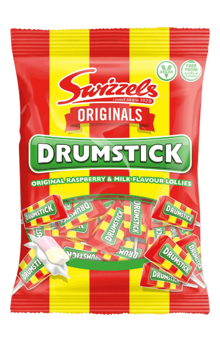 Swizzels Drumstick Original Raspberry & Milk Flavour Lollies