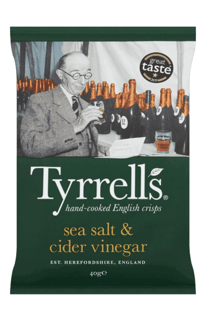 Tyrrells Sea Salt & Cider Vinegar Crisps 40g