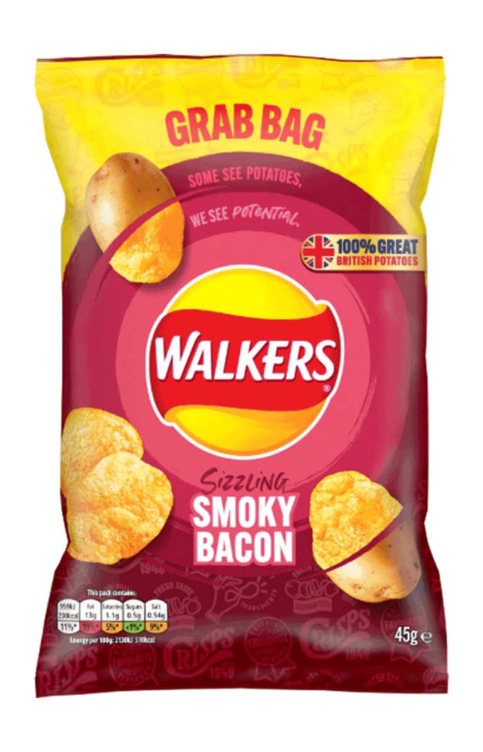 Walkers Smoky Bacon Crisps 45g