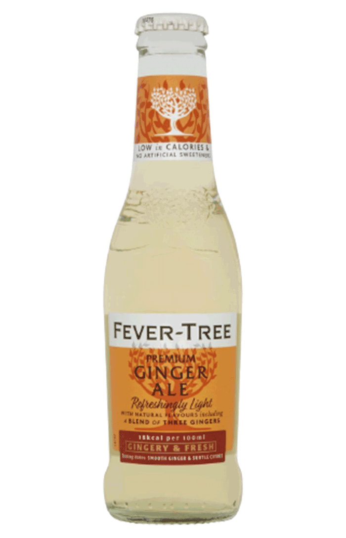 FEVER TREE REFRESHINGLY LIGHT GINGER ALE, 24 X 200ML