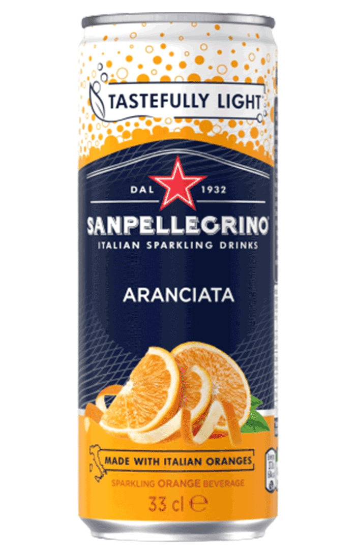 San Pellegrino Aranciata Orange Can 24 x 330ml