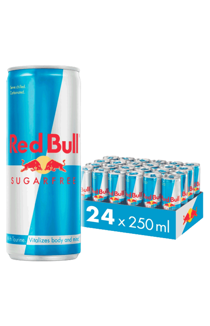 RED BULL ENERGY DRINK SUGAR-FREE CAN 24 X 250ML