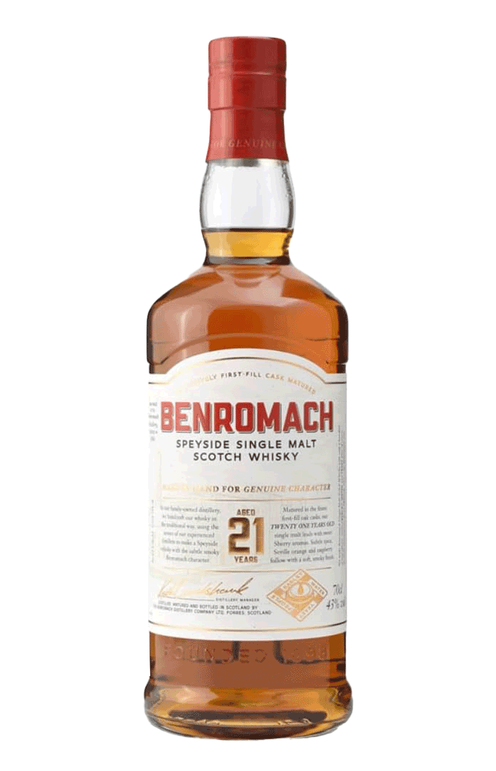 Benromach 21 Years Old Speyside Single Malt Scotch Whisky 70cl