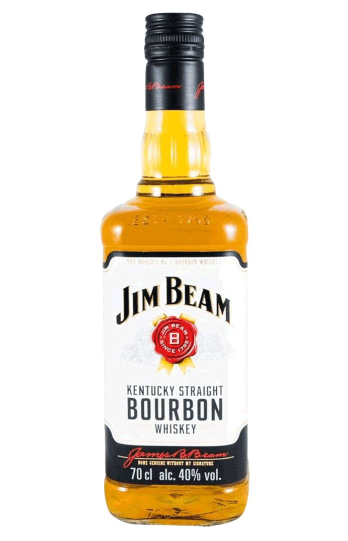 JIM BEAM WHITE LABEL KENTUCKY STRAIGHT BOURBON WHISKEY 70CL