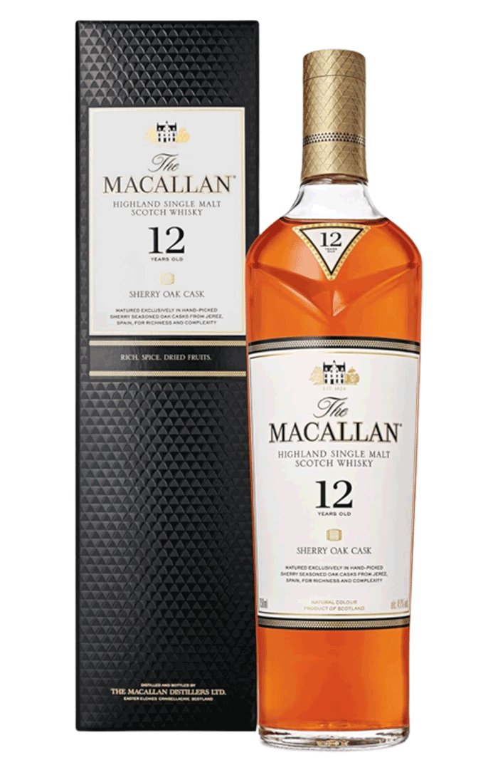 THE MACALLAN SHERRY OAK 12 YEARS OLD SINGLE MALT SCOTCH WHISKY 70CL