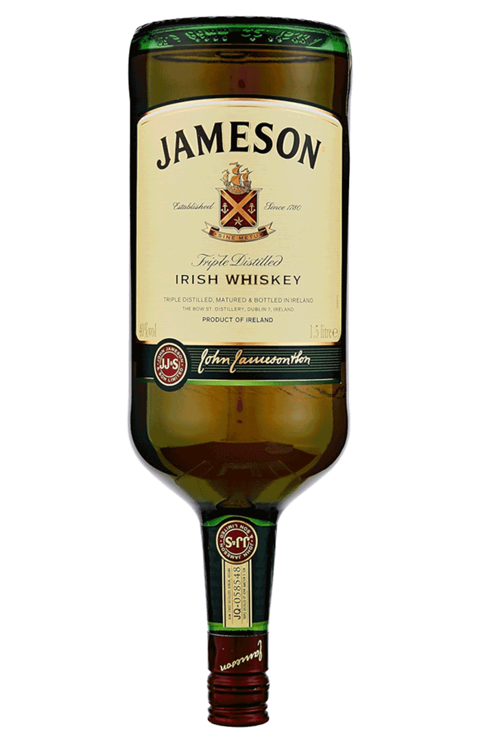 JAMESON IRISH WHISKEY ORIGINAL BLENDED AND TRIPLE DISTILLED 1.5LTR